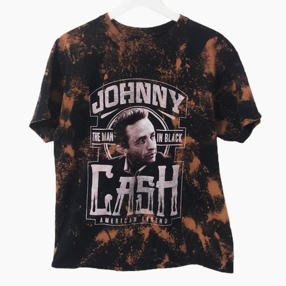 johnny cash Other - Johnny Cash bleach dyed graphic tee (L) FIRM